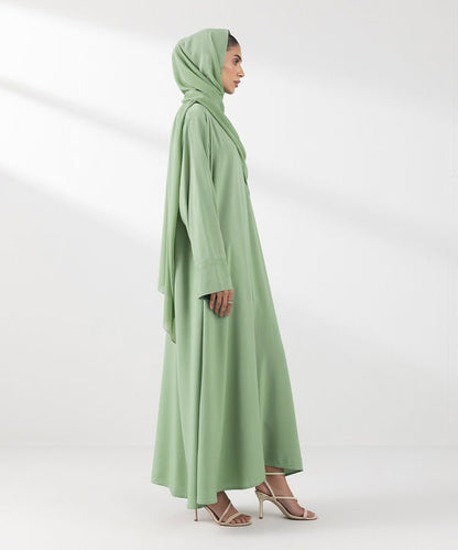 Embroidered Arabic Lawn Abaya