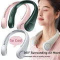 Neck Fan - Portable Neck Fan - 3 Speed Rechargeable Bladeless Neck Fan, Adjustable Personal Neck Fan For Women and Men Modern Design, Great Cooling Fan For Travel, Outdoors and Sports